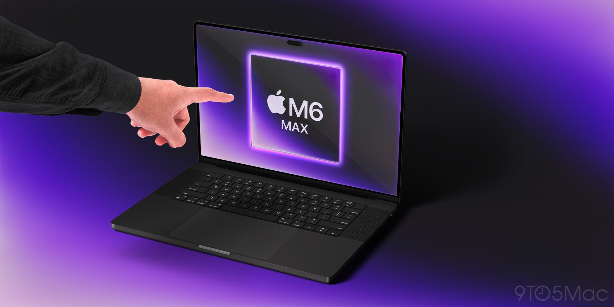 On the day of the touchscreen Mac launch, Dynamic Island elements found in macOS 27 | Mockup of the new device with the Dynamic Island shown